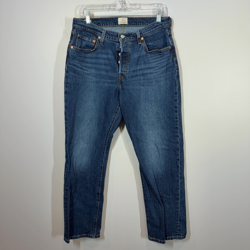 Levi's 501 Curve Premium Jeans W32 L30 Medium Wash Button Fly Denim Women's